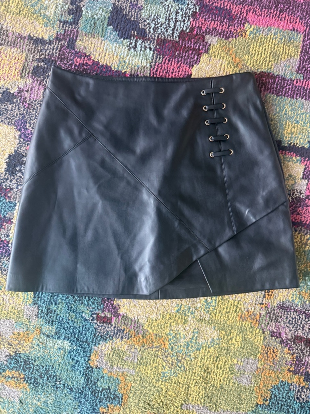 Lace Up Skirt in Onyx: BCBGeneration